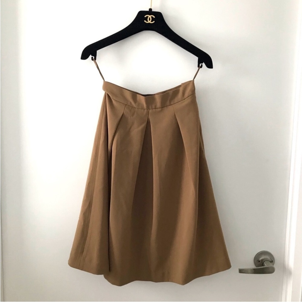 Babaton Camel A-Line Skirt